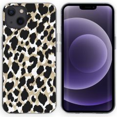 iMoshion Design Hülle für das iPhone 13 - Leopard / Schwarz