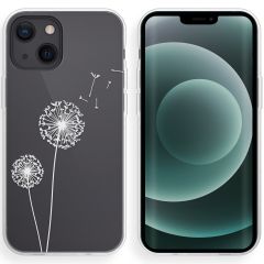 iMoshion Design Hülle für das iPhone 13 Mini - Pusteblume - Weiß
