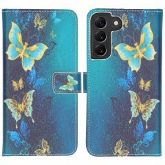 iMoshion Design TPU Booktype Hülle für das Samsung Galaxy S22 Plus - Blue Butterfly