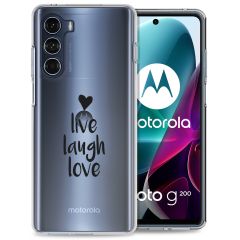 iMoshion Design Hülle für das Motorola Moto G200 - Live Laugh Love