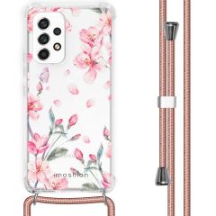 iMoshion Design Hülle mit Band für das Samsung Galaxy A53 - Blume - Rosa