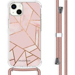 iMoshion Design Hülle mit Band für das iPhone 14 Plus - Pink Graphic