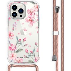 iMoshion Design Hülle mit Band für das iPhone 14 Pro Max - Blossom Watercolor