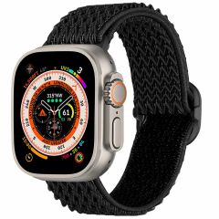 iMoshion Elastische Nylonarmband für das Apple Watch Series 1-8 / SE / Ultra - 42/44/45/49 mm - Schwarz