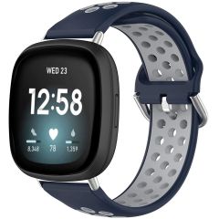 iMoshion Silikonband Sport für das Fitbit Sense / Versa 3 - Blau/Grau