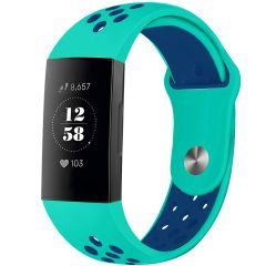 iMoshion Silikonband Sport für das Fitbit Charge 3  /  4 - Türkis  /  Blau