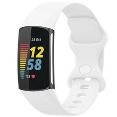 iMoshion Silikonband für das Fitbit Charge 5 / Charge 6 - Größe L - Weiß