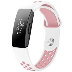 iMoshion Silikonband Sport für das Fitbit Inspire - Weiß  /  Rosa