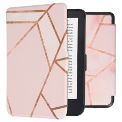 iMoshion Design Slim Hard Case Sleepcover Klapphülle für das Kobo Clara 2E / Tolino Shine 4 - Pink Graphic