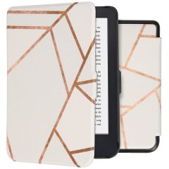 iMoshion Design Slim Hard Case Sleepcover für das Kobo Clara 2E / Tolino Shine 4 - White Graphic