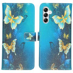 iMoshion Design TPU Klapphülle für das Samsung Galaxy A14 (4G) - Blue Butterfly