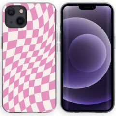 iMoshion Design Hülle für das iPhone 13 - Retro Pink Check