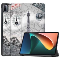 iMoshion Design Trifold Klapphülle für das Xiaomi Pad 5 / 5 Pro - Paris