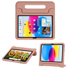 iMoshion Schutzhülle mit Handgriff kindersicher für das iPad 10.9 (2022) - Dusty Pink