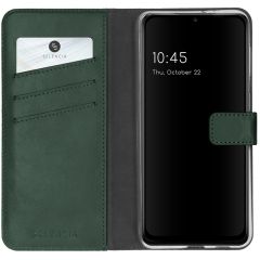Selencia Echtleder Klapphülle für das Samsung Galaxy A22 (5G) - Grün