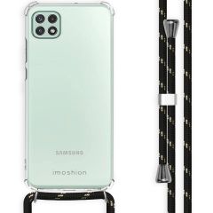 iMoshion Backcover mit Band Samsung Galaxy A22 (5G) - Schwarz / Gold
