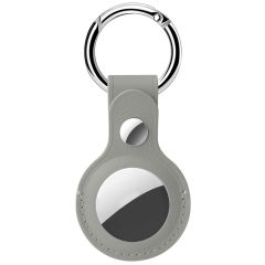 Accezz ﻿Genuine Leather Keychain Case Apple AirTag - Grau