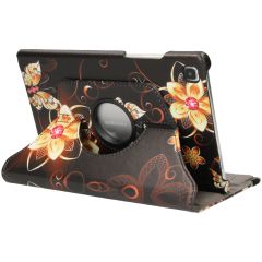 iMoshion 360° drehbare Design Tablet Klapphülle Galaxy Tab A7 - Butterfly Flower