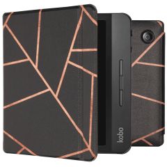 iMoshion Design Slim Hard Case Klapphülle Kobo Libra H2O -Black Graphic