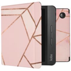 iMoshion Design Slim Hard Case Klapphülle Kobo Libra H2O - Pink Graphic