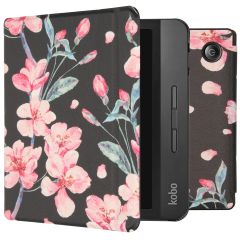 iMoshion Design Slim Hard Case Klapphülle Kobo Libra H2O - Blossom