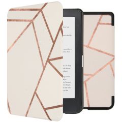 iMoshion Design Slim Hard Case Sleepcover Klapphülle für das Kobo Clara HD - White Graphic
