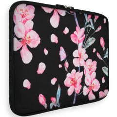 iMoshion Universele Design Sleeve 15 Zoll - Blossom Watercolor Black
