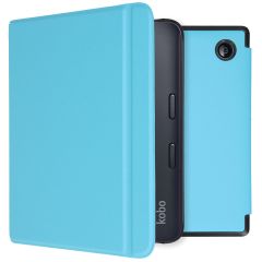 iMoshion Design Slim Hard Case Klapphülle für das Kobo Libra 2 / Tolino Vision 6 - Hellblau