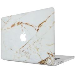 iMoshion Design Laptop Cover für das MacBook Pro 14 Zoll (2021) - White Marble