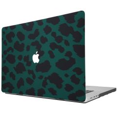 iMoshion Design Laptop Cover für das MacBook Pro 14 Zoll (2021) - Green Leopard