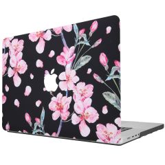 iMoshion Design Laptop Cover für das MacBook Pro 14 Zoll (2021) - Blossom Watercolor Black