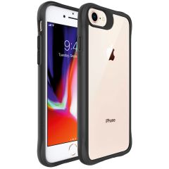 iMoshion Rugged Hybrid Case für das iPhone SE (2022 / 2020) / 8 / 7 / 6(s) - Schwarz / Transparent