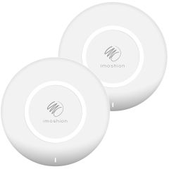 iMoshion 2 Pack Qi Soft Touch Wireless Charger - Kabelloses Ladegerät - 10 Watt - Weiß