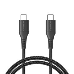 iMoshion Braided USB-C-zu-USB-C Kabel- 2 Meter - Schwarz