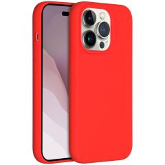 Accezz Liquid Silicone Backcover mit MagSafe für das iPhone 14 Pro - Rot