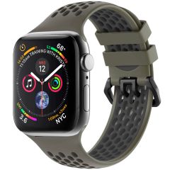 iMoshion Silikonsportarmband Buckle für das Apple Watch Series 1-9 / SE - 38/40/41mm - Grün / Schwarz