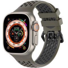 iMoshion Silikonsportarmband Buckle für das Apple Watch Series 1-9 / SE / Ultra (2) - 42/44/45/49 mm - Grün / Schwarz