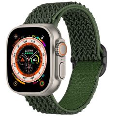 iMoshion Elastische Nylonarmband für das Apple Watch Series 1-8 / SE / Ultra - 42/44/45/49 mm - Dunkelgrün