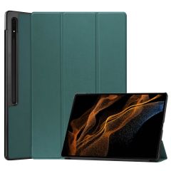 iMoshion Trifold Bookcase für das Samsung Galaxy Tab S8 Ultra - Dunkelgrün