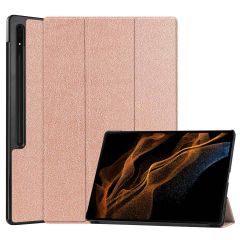 iMoshion Trifold Bookcase für das Samsung Galaxy Tab S8 Ultra - Rose Gold