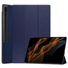 iMoshion Trifold Bookcase für das Samsung Galaxy Tab S8 Ultra - Dunkelblau