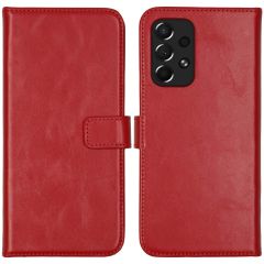 Selencia Echtleder Booktype Hülle für das Samsung Galaxy A73 - Rot