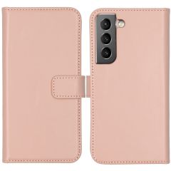 Selencia Echtleder Booktype Hülle für das Samsung Galaxy S22 - Dusty Pink