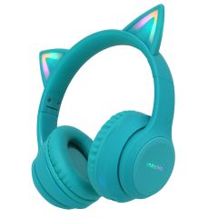 iMoshion Kids LED Light Cat Ear Bluetooth-Kopfhörer - Kinderkopfhörer - Hellblau