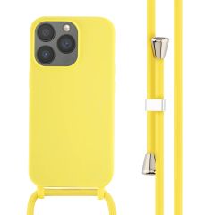 iMoshion Silikonhülle mit Band für das iPhone 13 Pro - Gelb