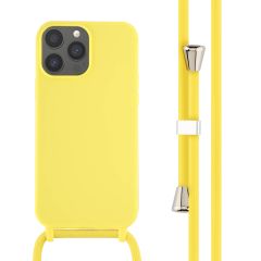 iMoshion Silikonhülle mit Band für das iPhone 13 Pro Max - Gelb