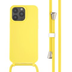 iMoshion Silikonhülle mit Band für das iPhone 14 Pro Max - Gelb