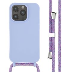 iMoshion Silikonhülle mit Band für das iPhone 14 Pro - Violett