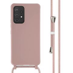 iMoshion Silikonhülle mit Band für das Samsung Galaxy A53 - Sand Pink