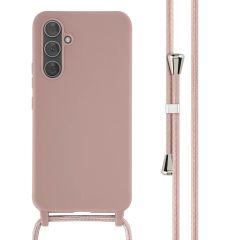 iMoshion Silikonhülle mit Band für das Samsung Galaxy A54 (5G) - Sand Pink